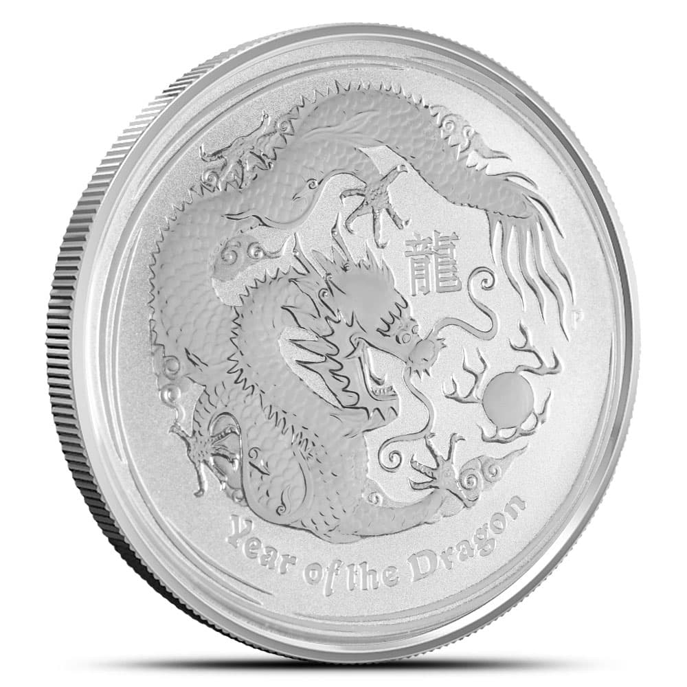 2012 1/2 oz Australian Silver Lunar Dragon Coin