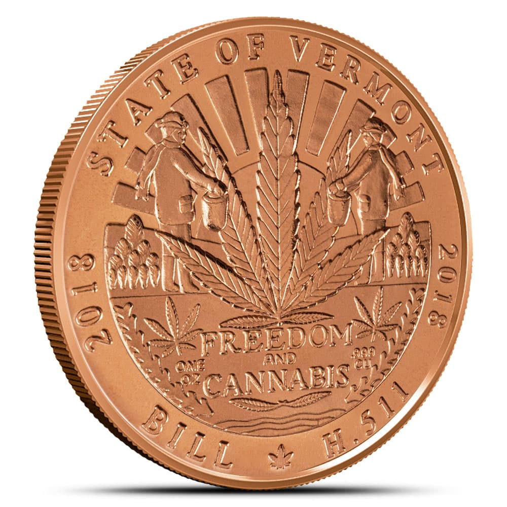 1 oz Legalized Collection Vermont Copper Round (New)