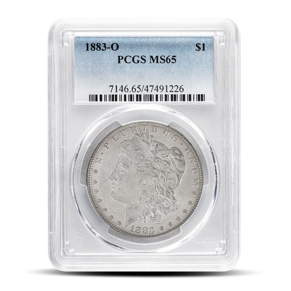 1883-O Morgan Silver Dollar Coin PCGS MS65