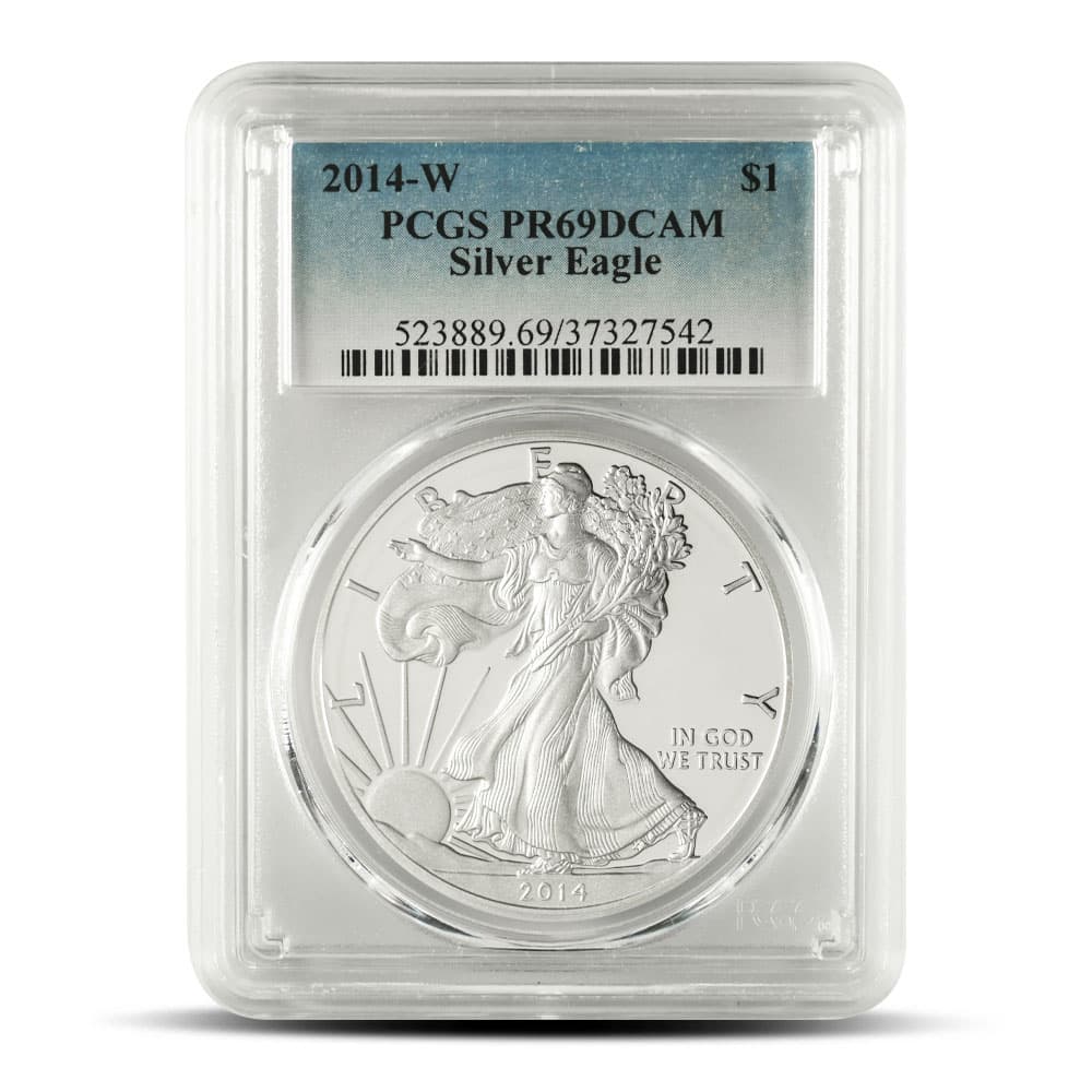 2014-W 1 oz Proof American Silver Eagle Coin PCGS PR69 DCAM