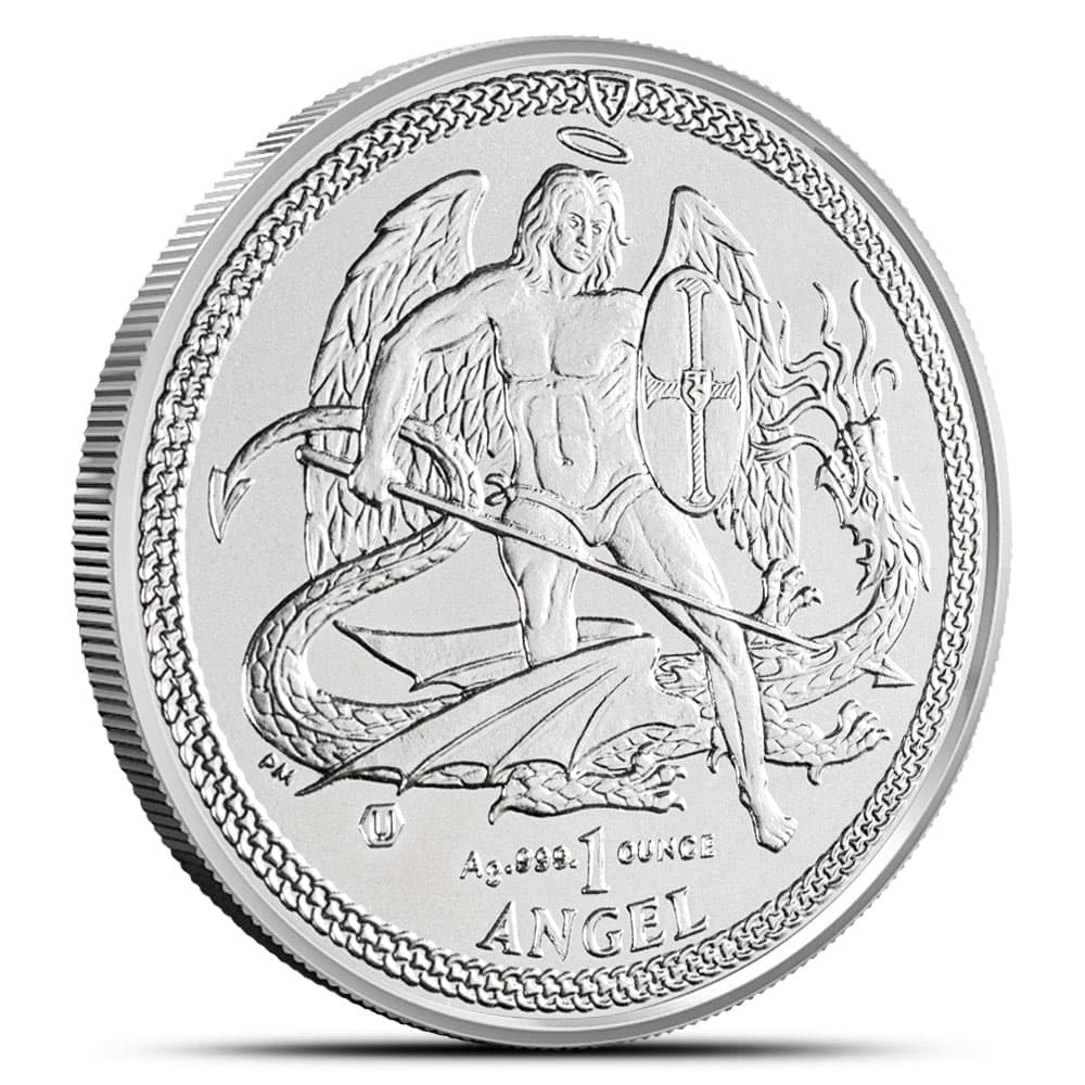 2014 1 oz Isle of Man Silver Angel Coin (BU)