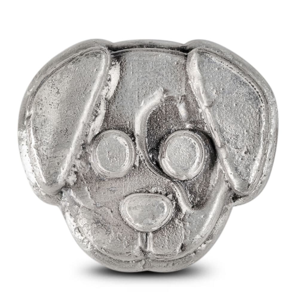 2 oz MK Barz Hand Poured Spotted Pup Silver Bar (New)