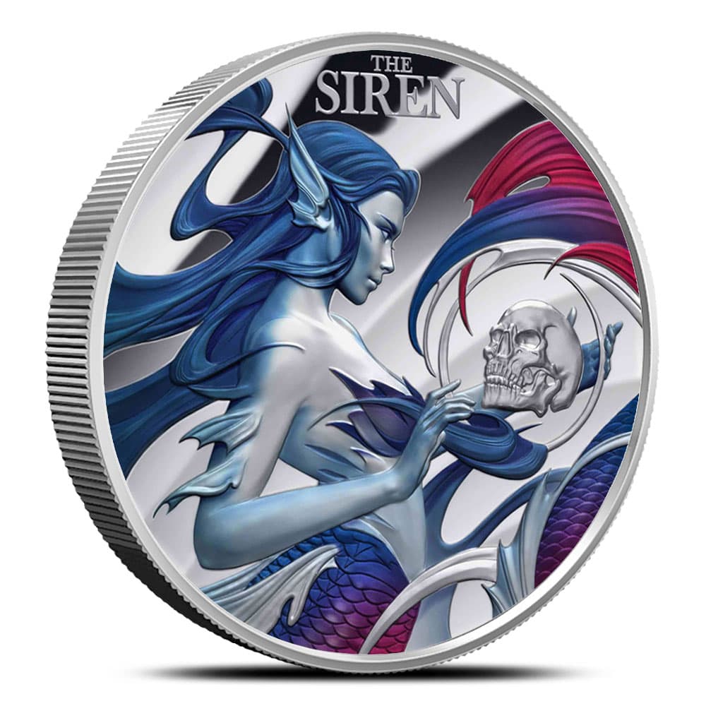 2023 2 oz Proof Niue Silver The Siren Coin (Box + CoA)