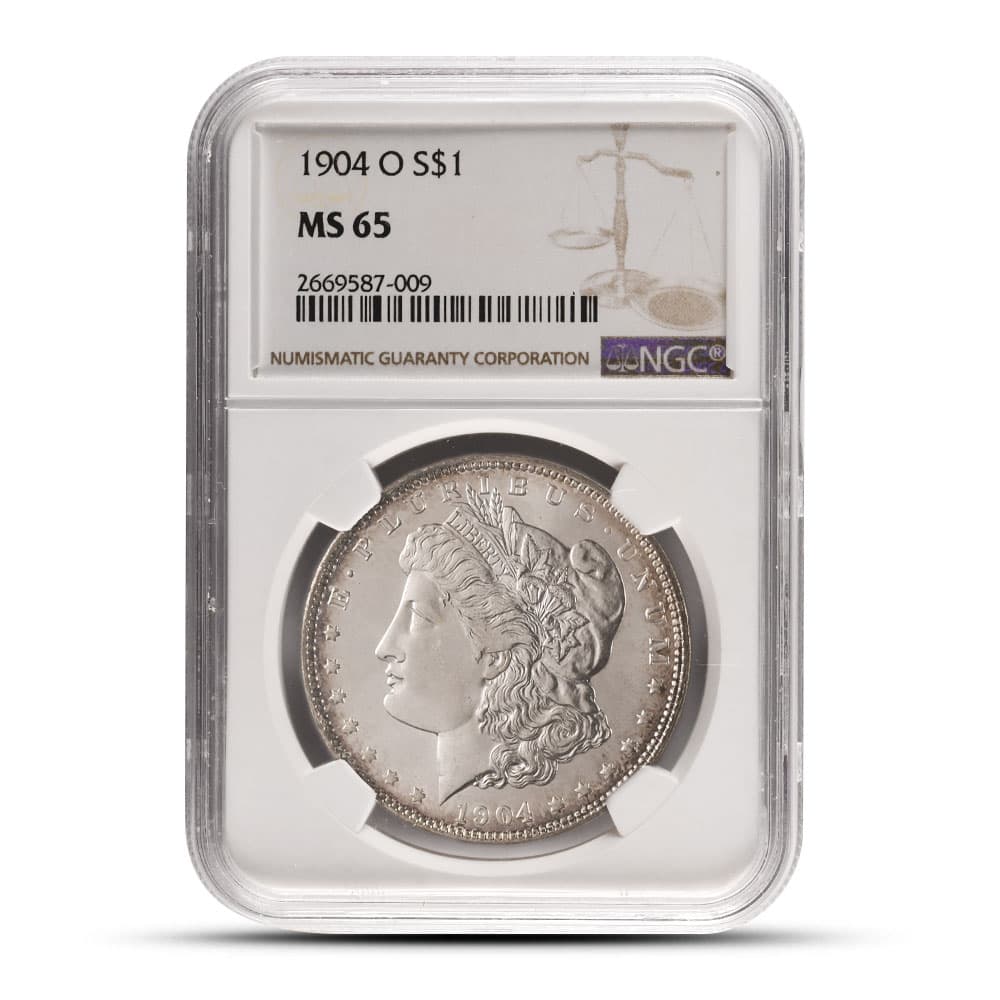 1904-O Morgan Silver Dollar Coin NGC MS65