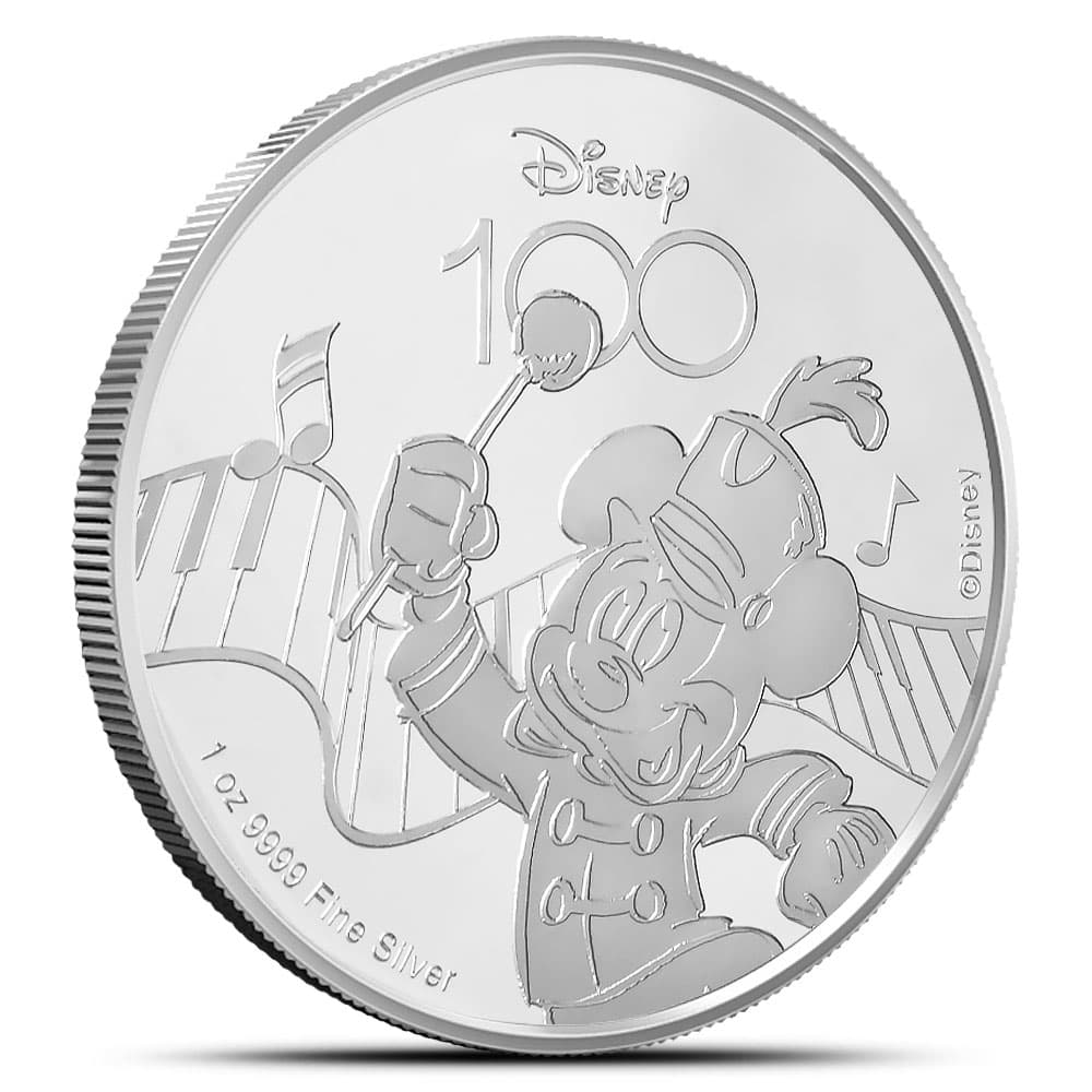 2023 1 oz Samoa Silver Disney 100 Years of Wonder Mickey Mouse Coin (In Card)