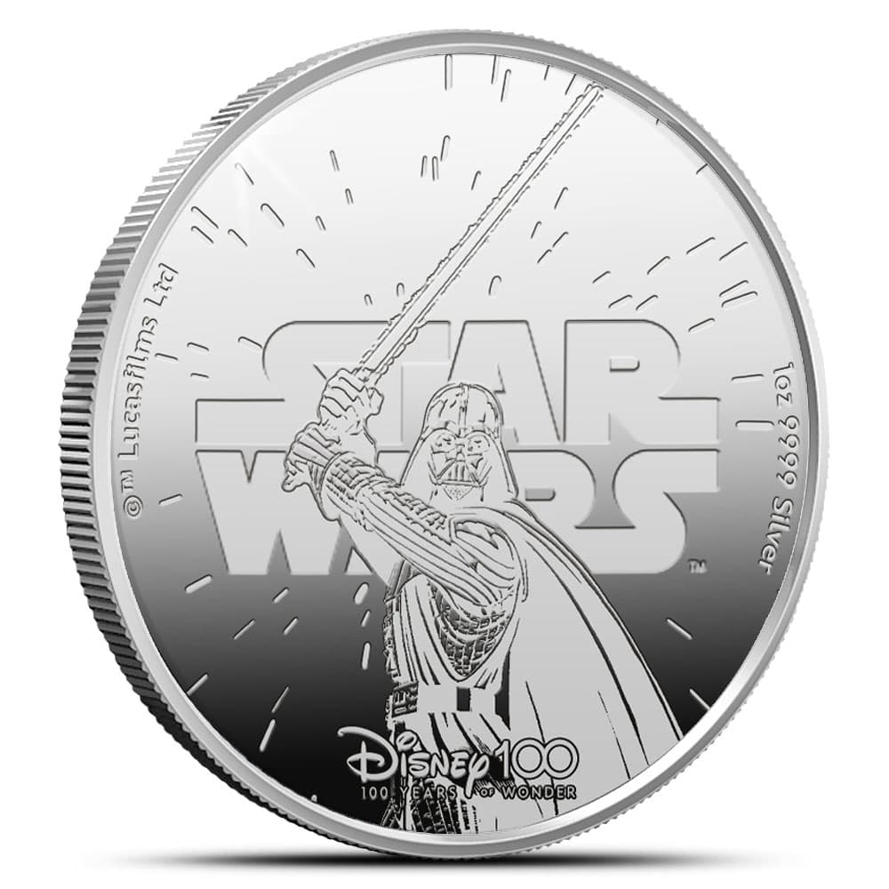 2023 1 oz Samoa Silver Disney 100 Years of Wonder Darth Vader Coin (In Card)