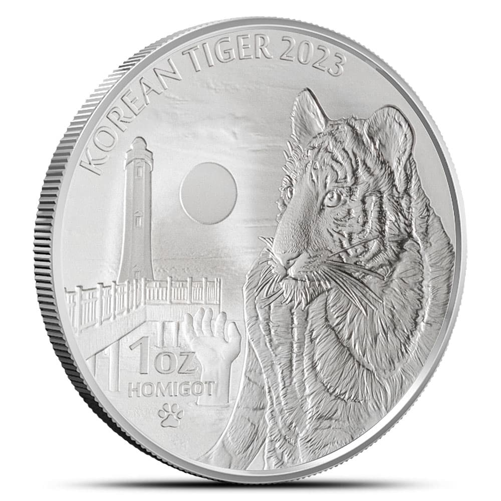 2023 1 oz South Korean Tiger Silver Medal (BU)