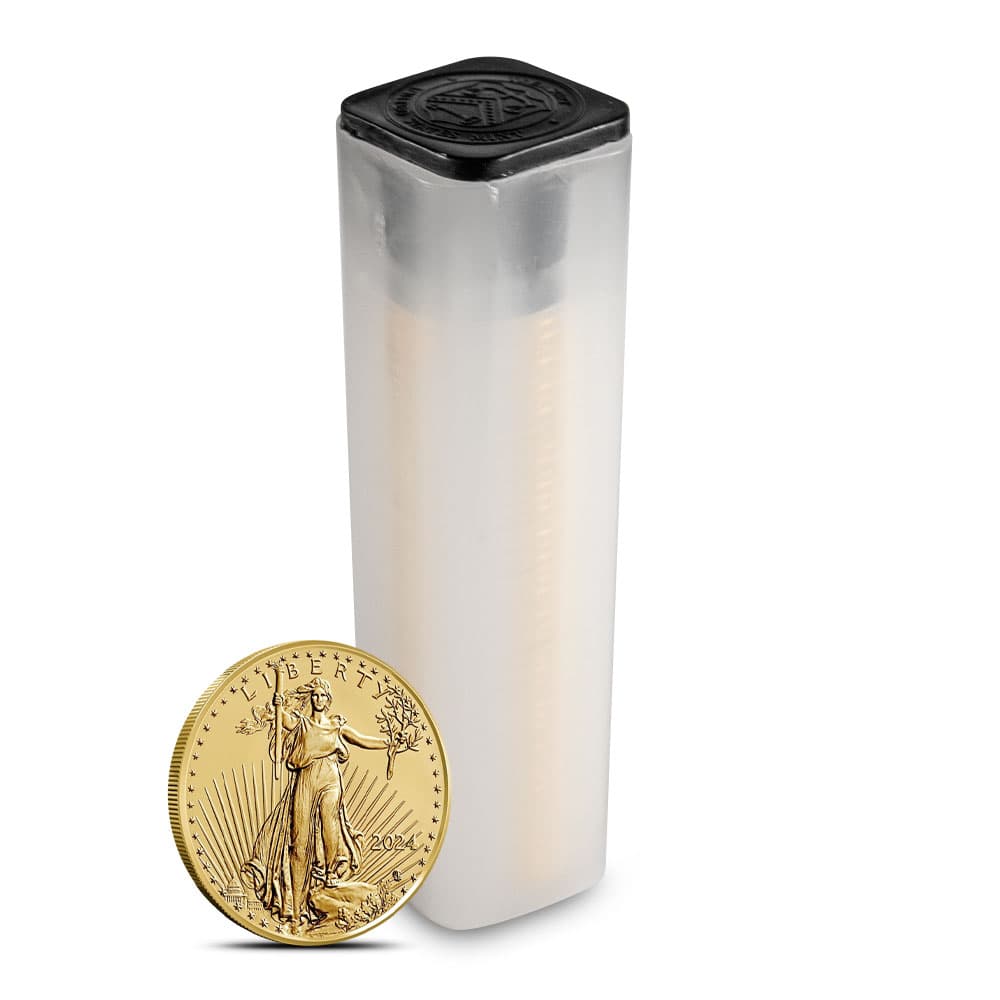 2024 1/10 oz American Gold Eagle Tube (50 Coins, BU)