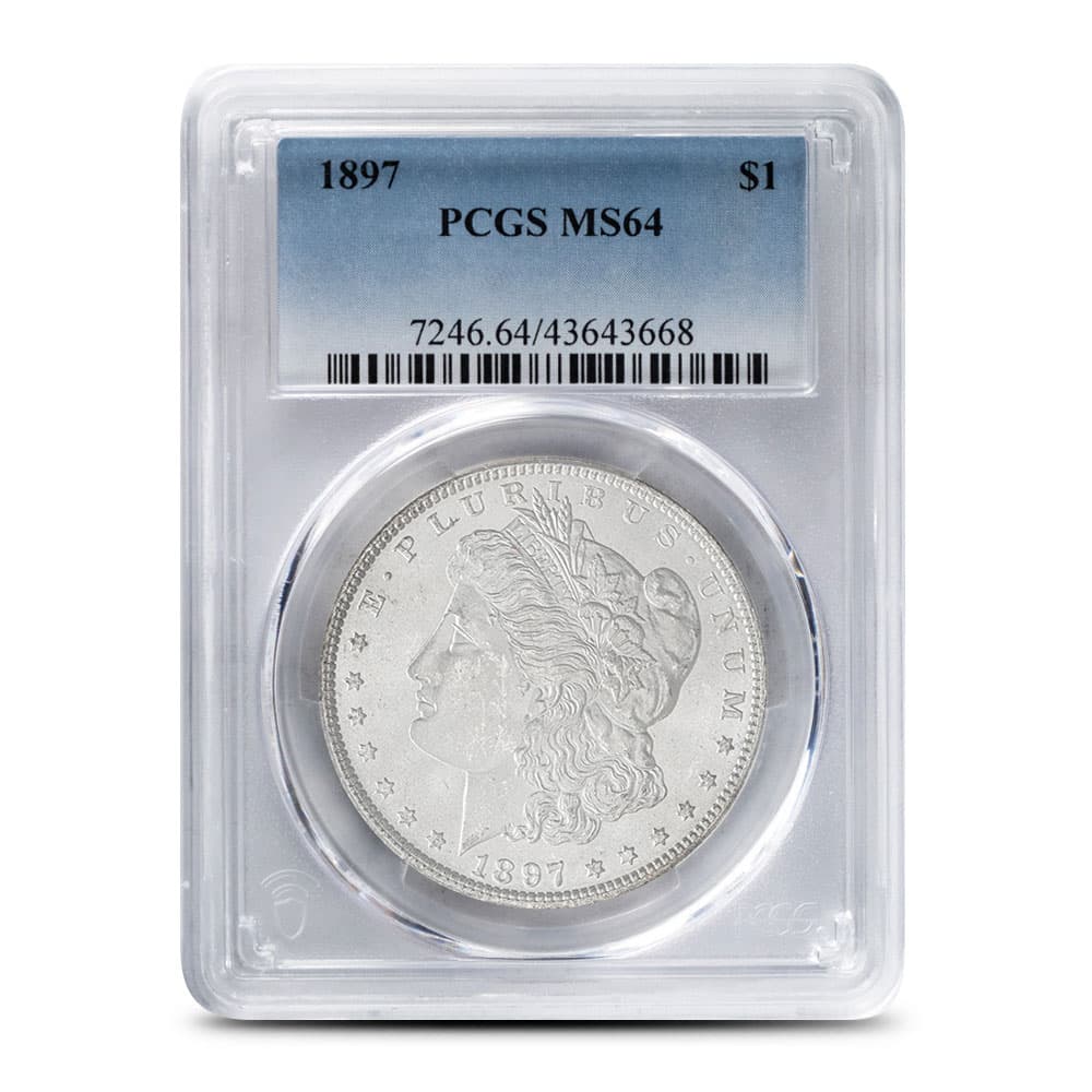 1897 Morgan Silver Dollar Coin PCGS MS64