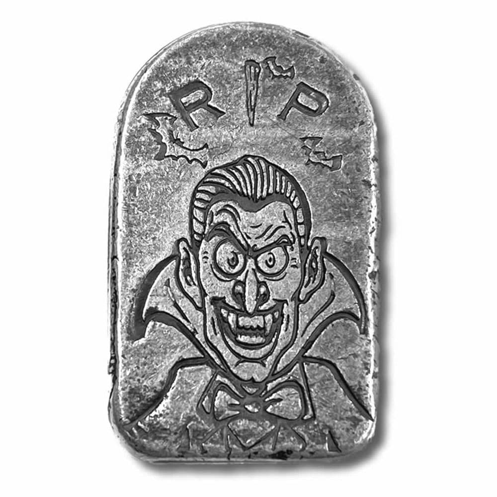 2 oz Monarch Tombstone Vampire Silver Bar