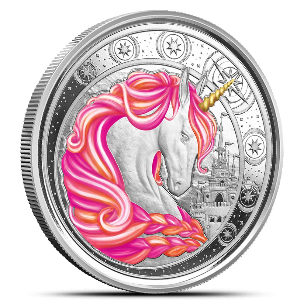 2023 1 oz Colorized Ghana Silver Jubilee Unicorn Coin