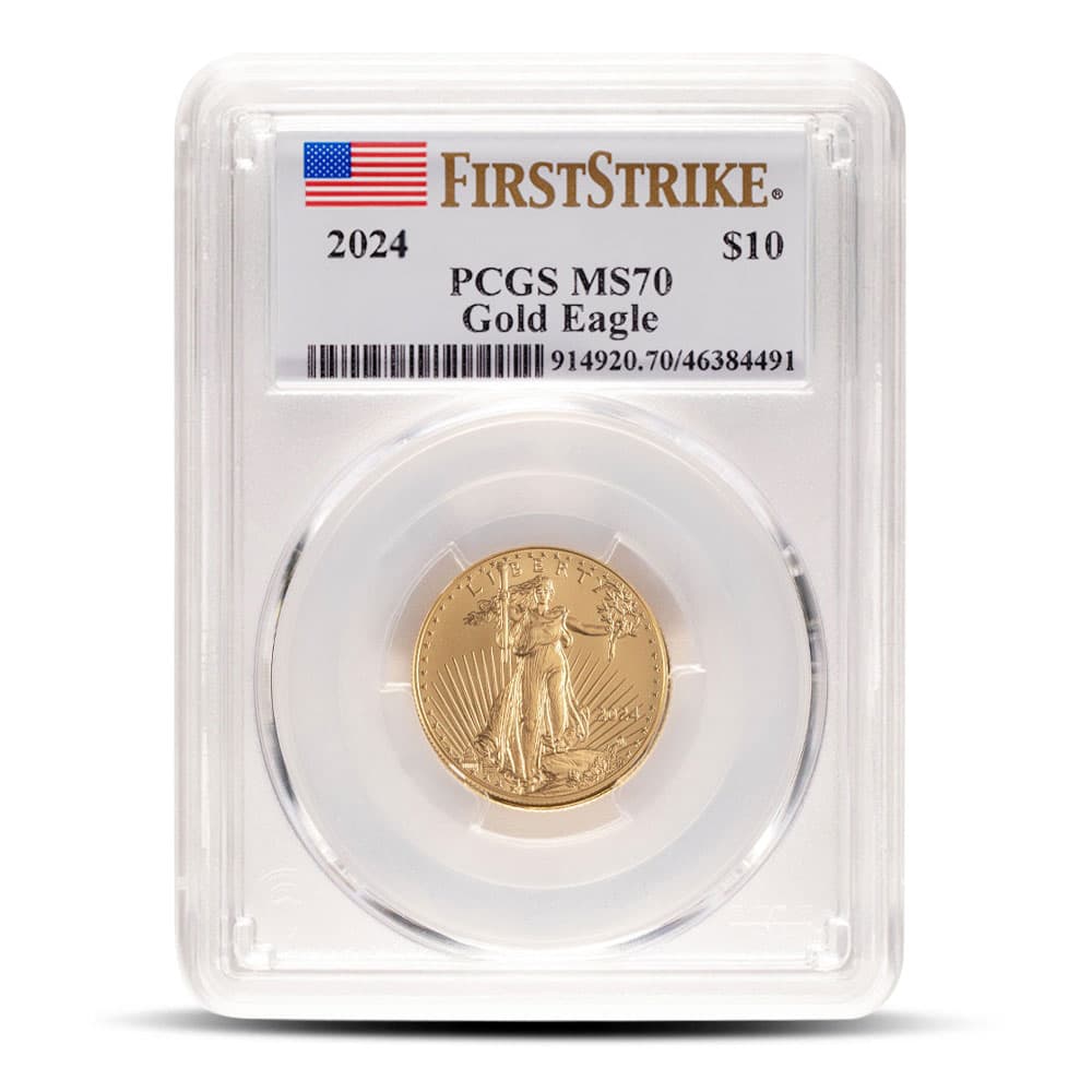 2024 1/4 oz American Gold Eagle Coin PCGS MS70 FS