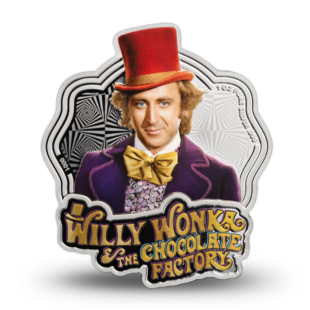 2024 1 oz Colorized Proof Samoa Silver Willy Wonka Coin (Box + CoA)