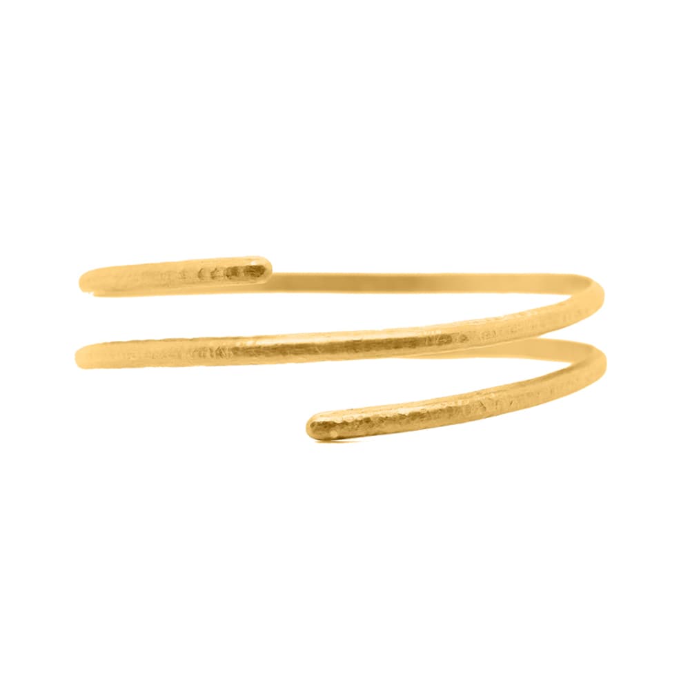 Nebü 43.1g 24K Hammered Infinite Spiral Bangle