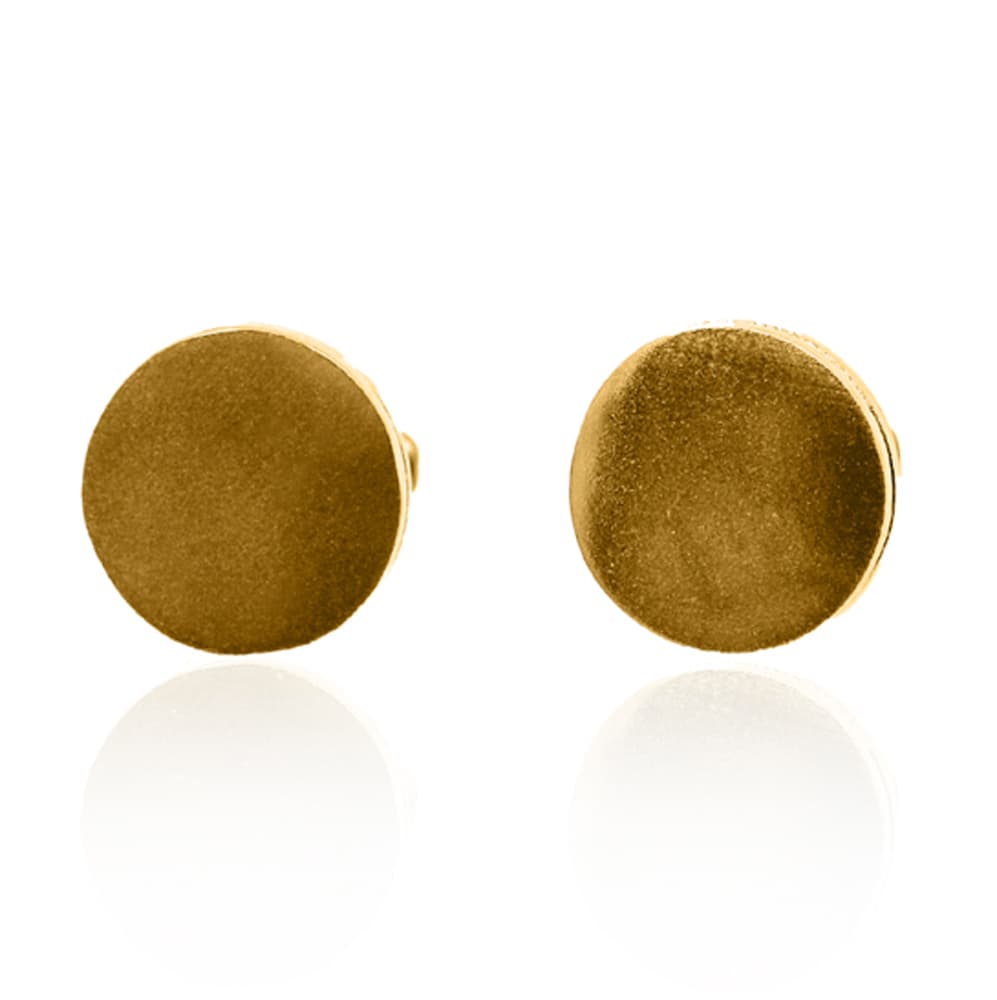 Nebü 24.8g 24K Beveled Polished Disc Cufflinks