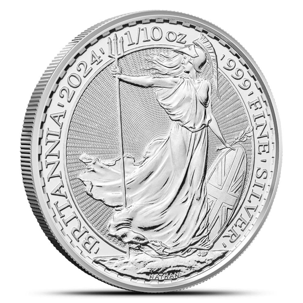 2024 1/10 oz British Silver Britannia Coin (BU)