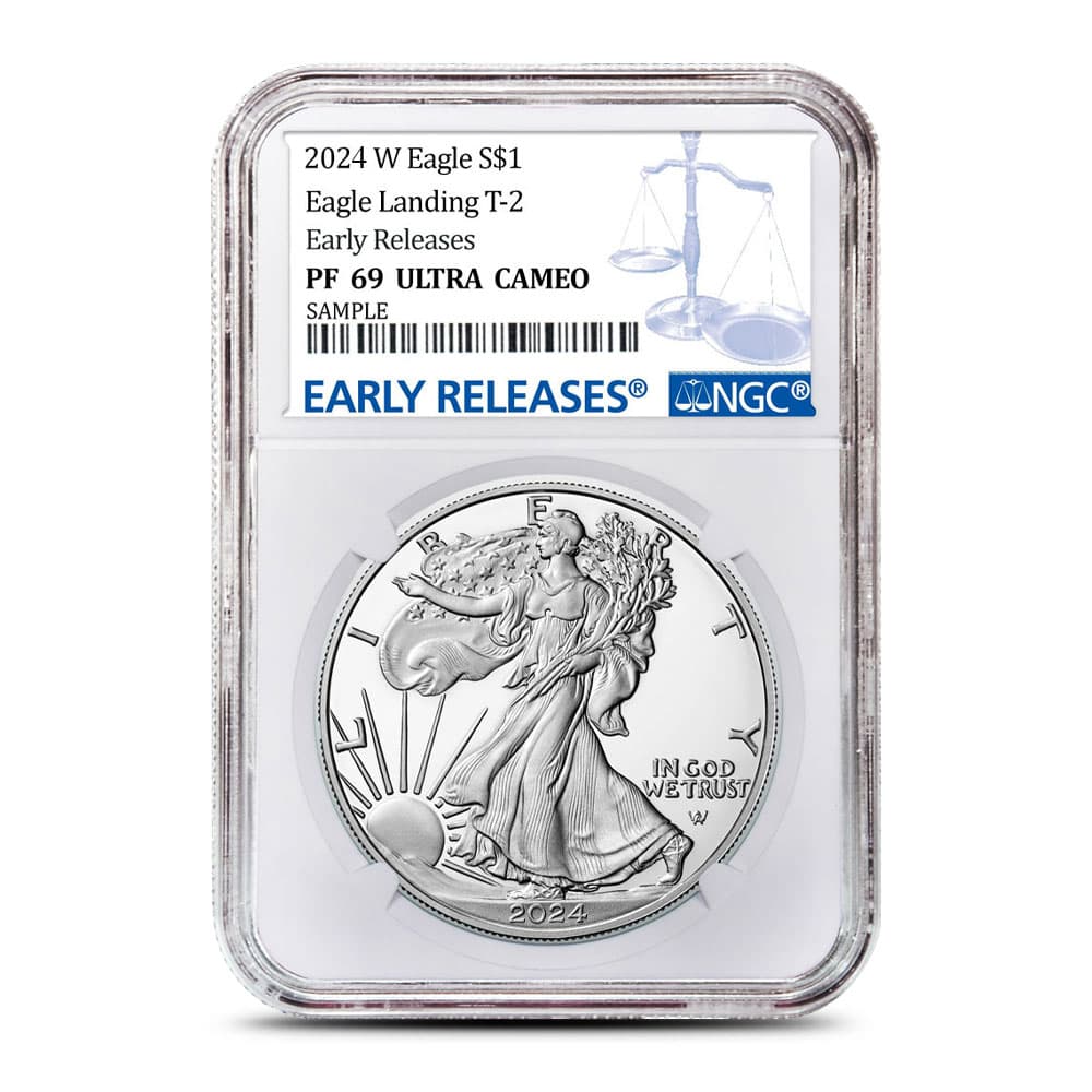 2024-W 1 oz Proof American Silver Eagle Coin NGC PF69 UCAM ER