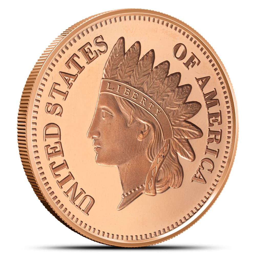 1 oz SilverTowne Indian Head Penny Copper Round (New)