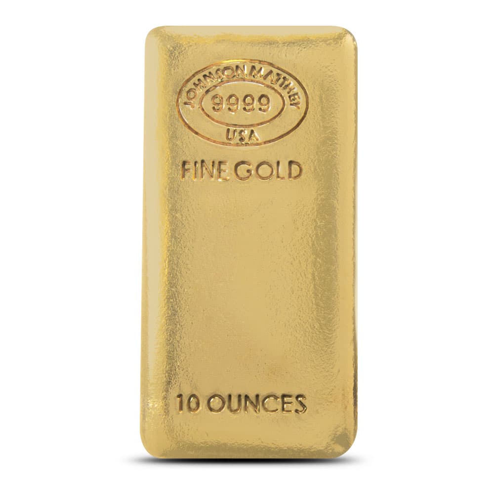 10 oz Johnson Matthey Gold Bar (New)