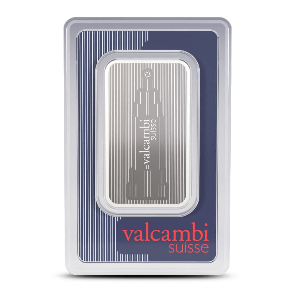 1 oz Valcambi Skyline Silver Bar (New w/ Assay)