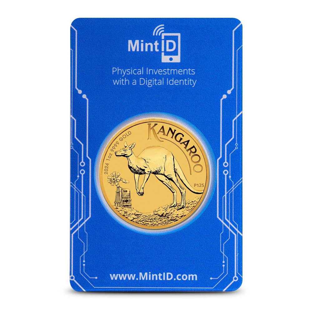 2024 1 oz Australian Gold Kangaroo Coin (MintID, AES-128 Encrypted)