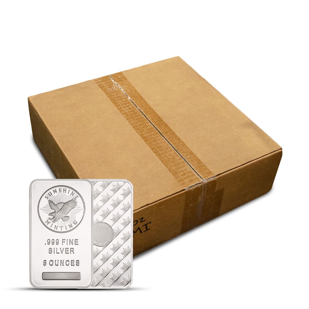 5 oz Sunshine Silver Monster Box (100 Bars, New, MintMark SI)