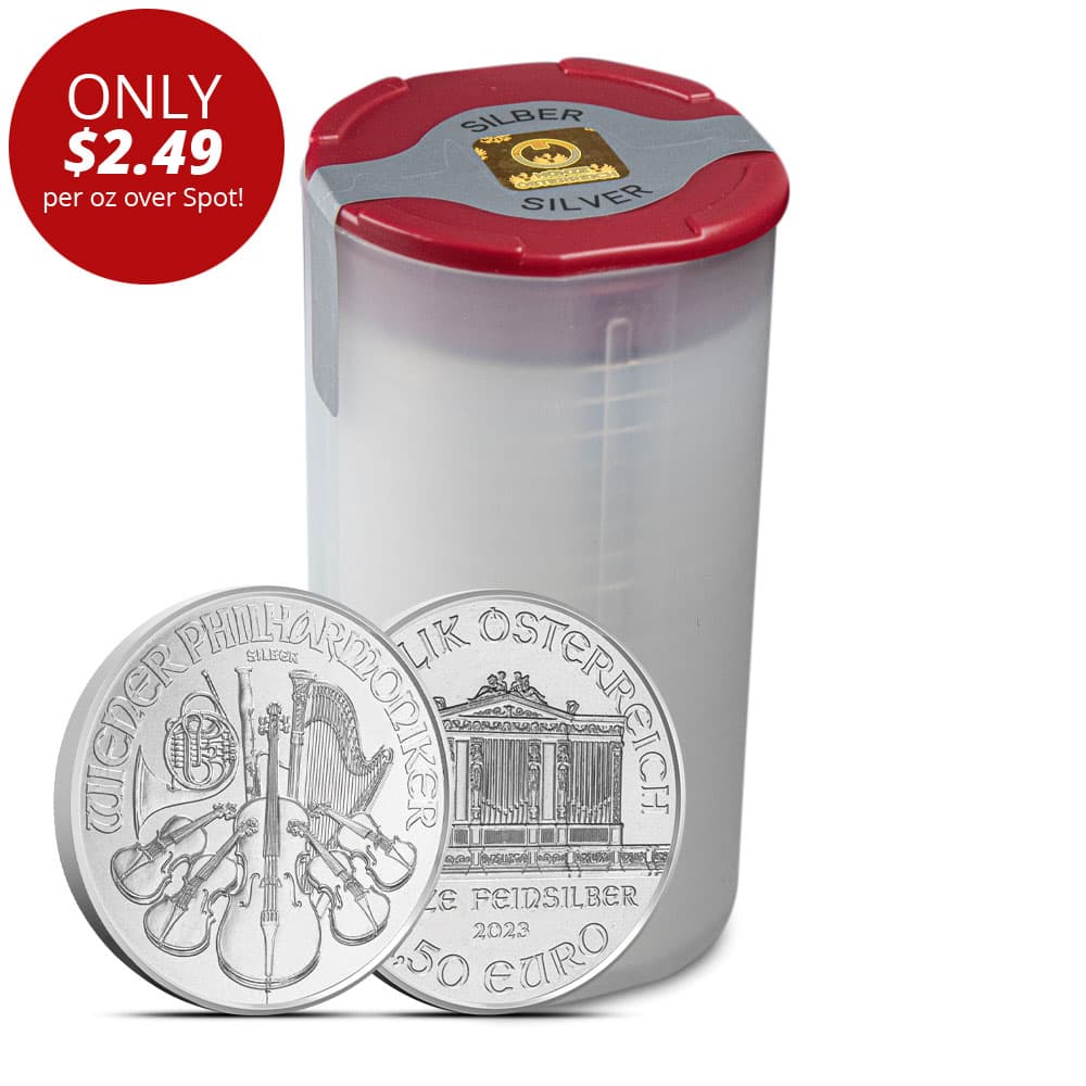 2023 1 oz Austrian Silver Philharmonic Tube (20 Coins, BU)