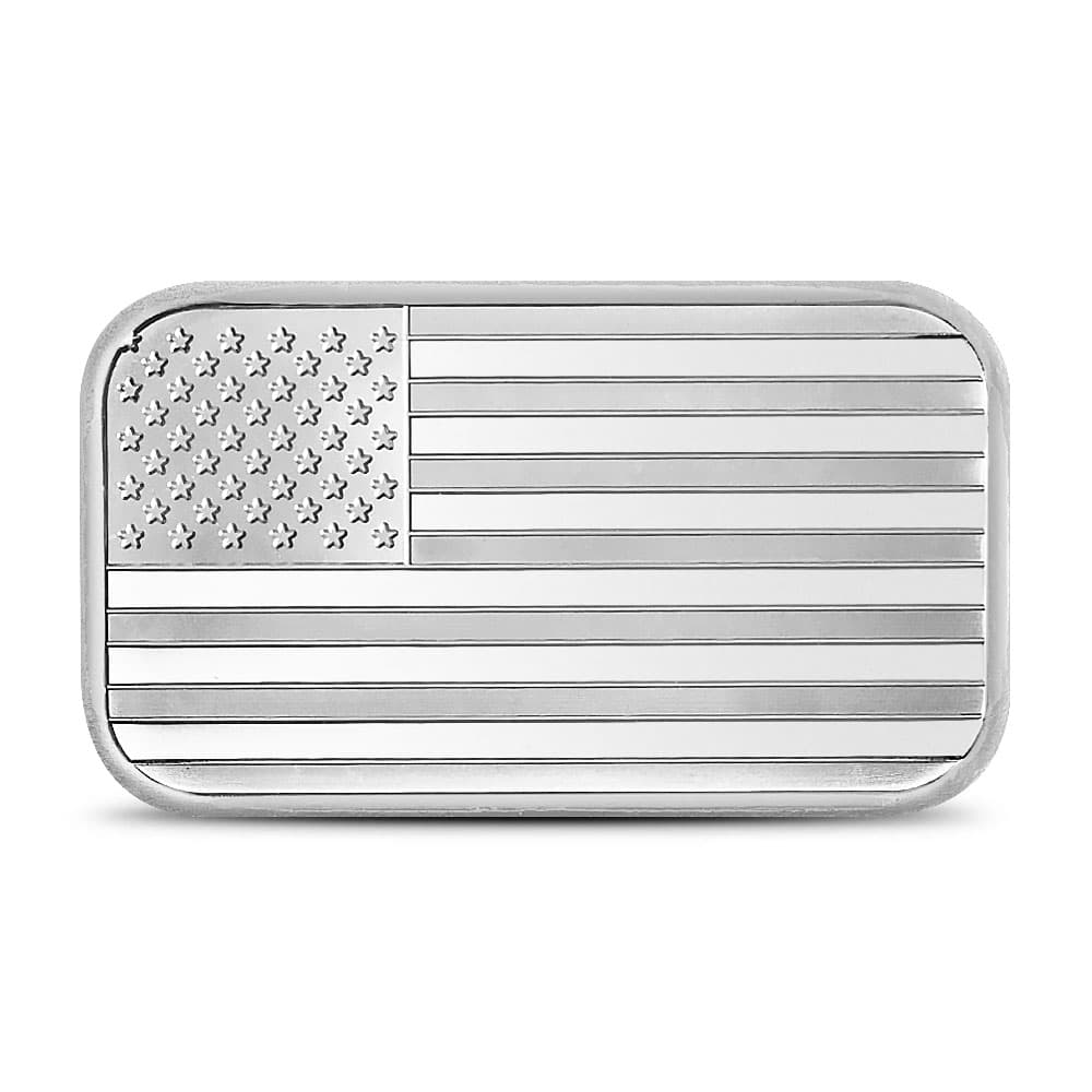 1 oz Silver Engravable Patriotic Bar