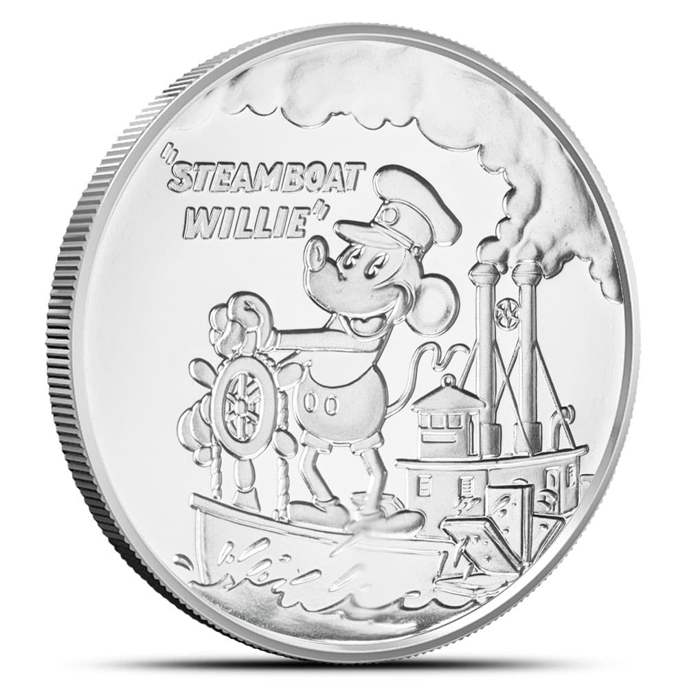 2024 1 oz Fiji Silver Steamboat Willie Coin (BU)