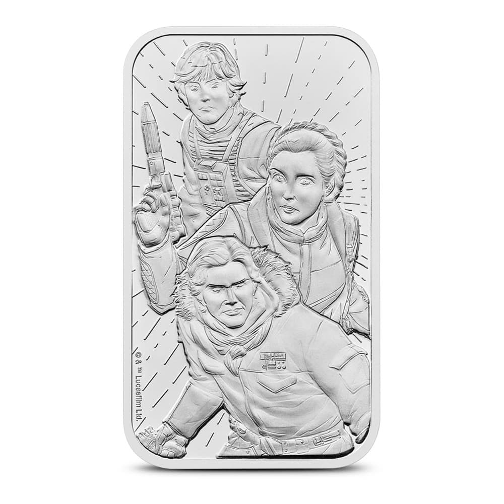 1 oz The Royal Mint Silver Star Wars Light Side Bar (New)