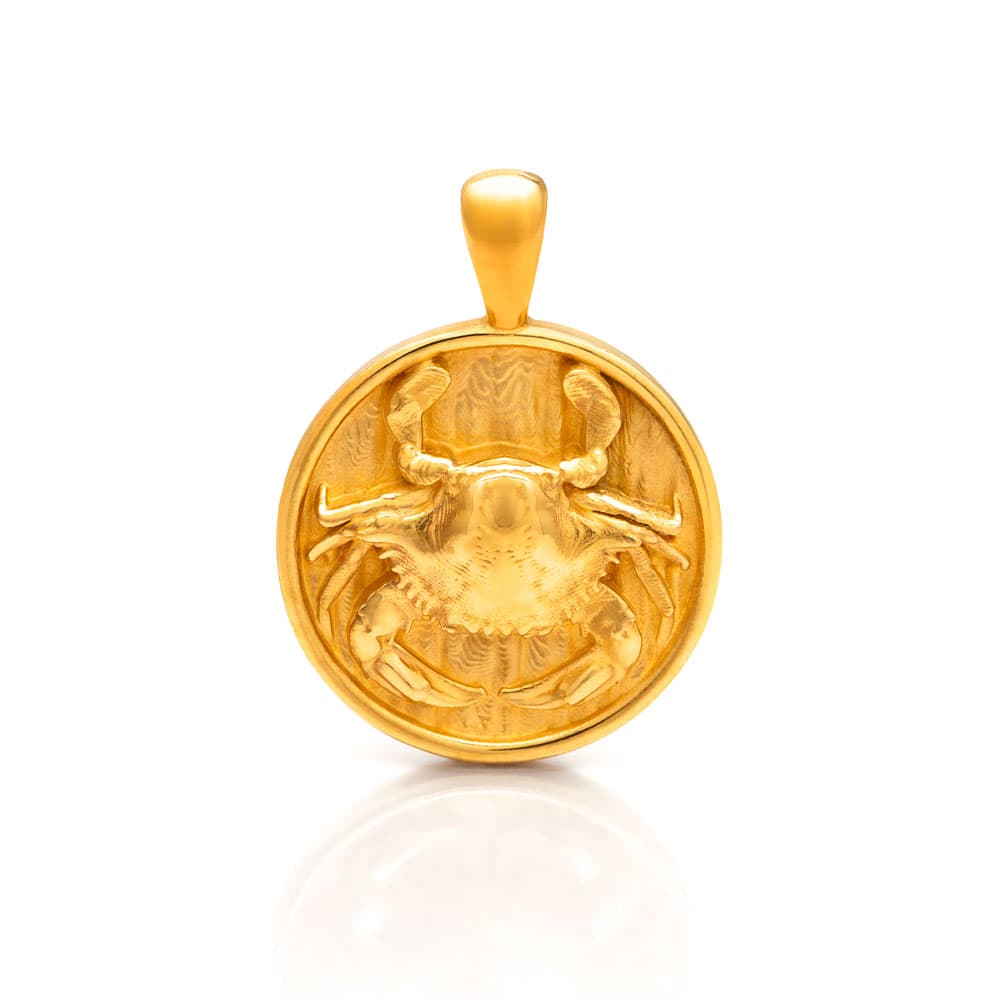 Nebü 18.25g 24Kt Gold Zodiac Cancer Pendant