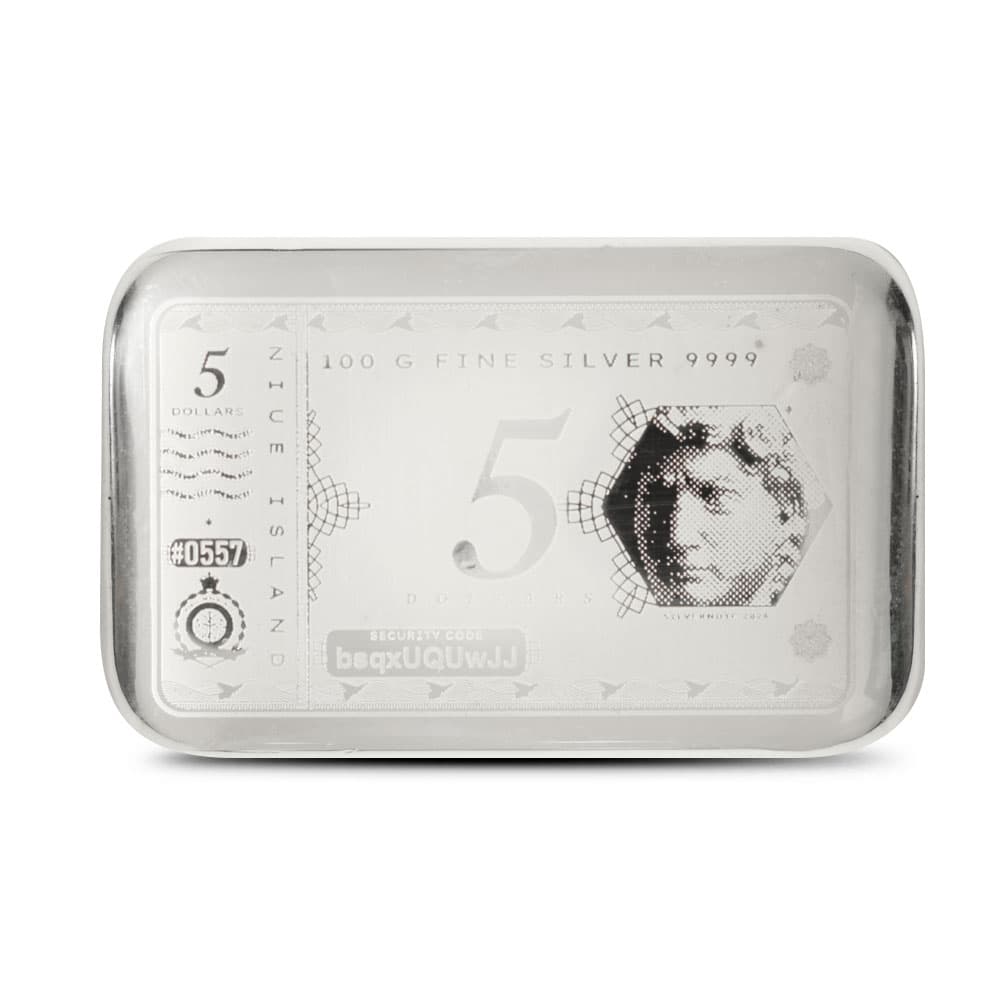 2024 100 Gram Niue Silvernote Rectangular Silver Coin