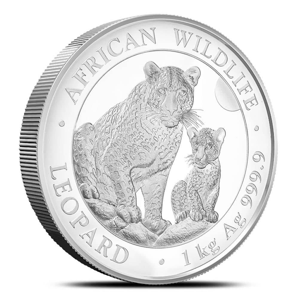 2024 1 Kilo Somalia Silver African Wildlife Leopard Coin (BU)