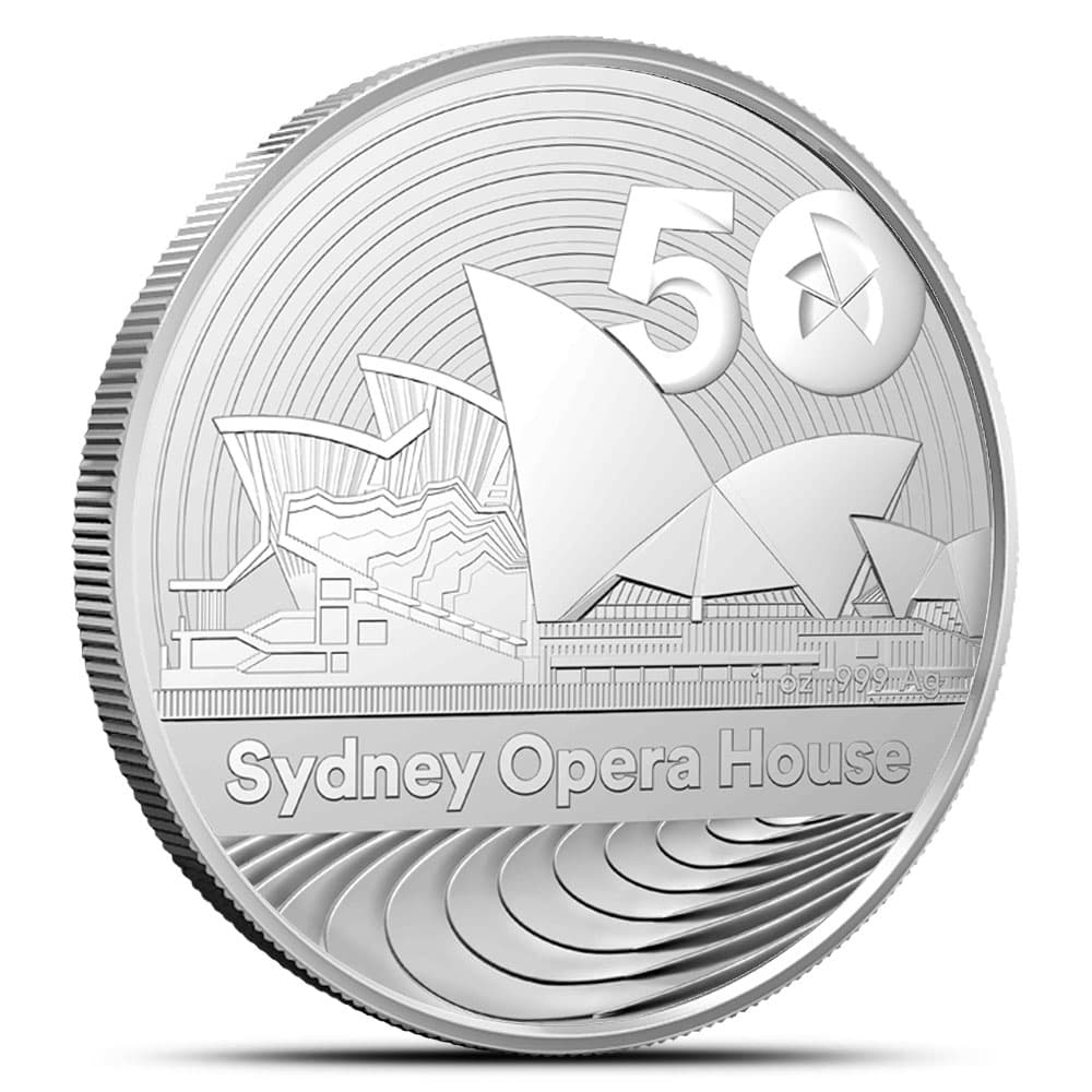 2023 1 oz Royal Australian Mint Silver Sydney Opera House 50th Anniversary Coin (BU)