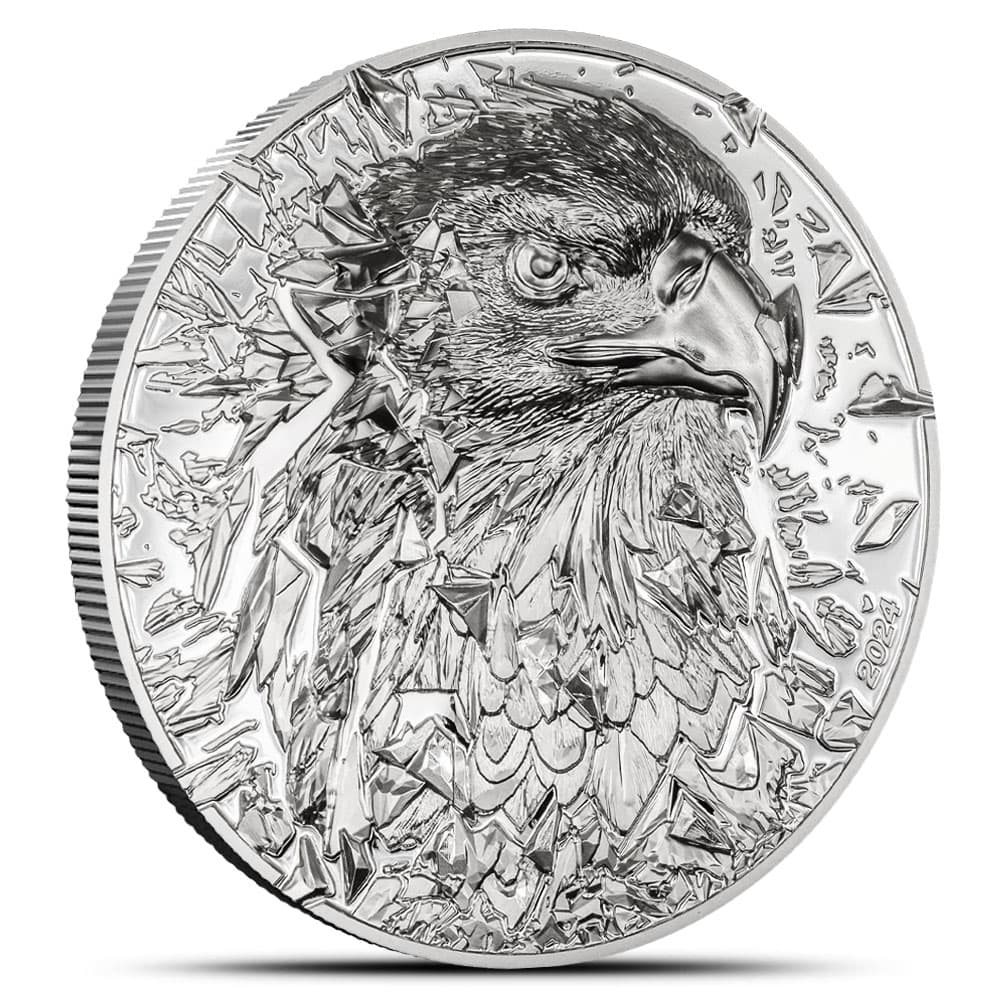 2024 3 oz Proof Cook Islands Silver Burst Bald Eagle Coin