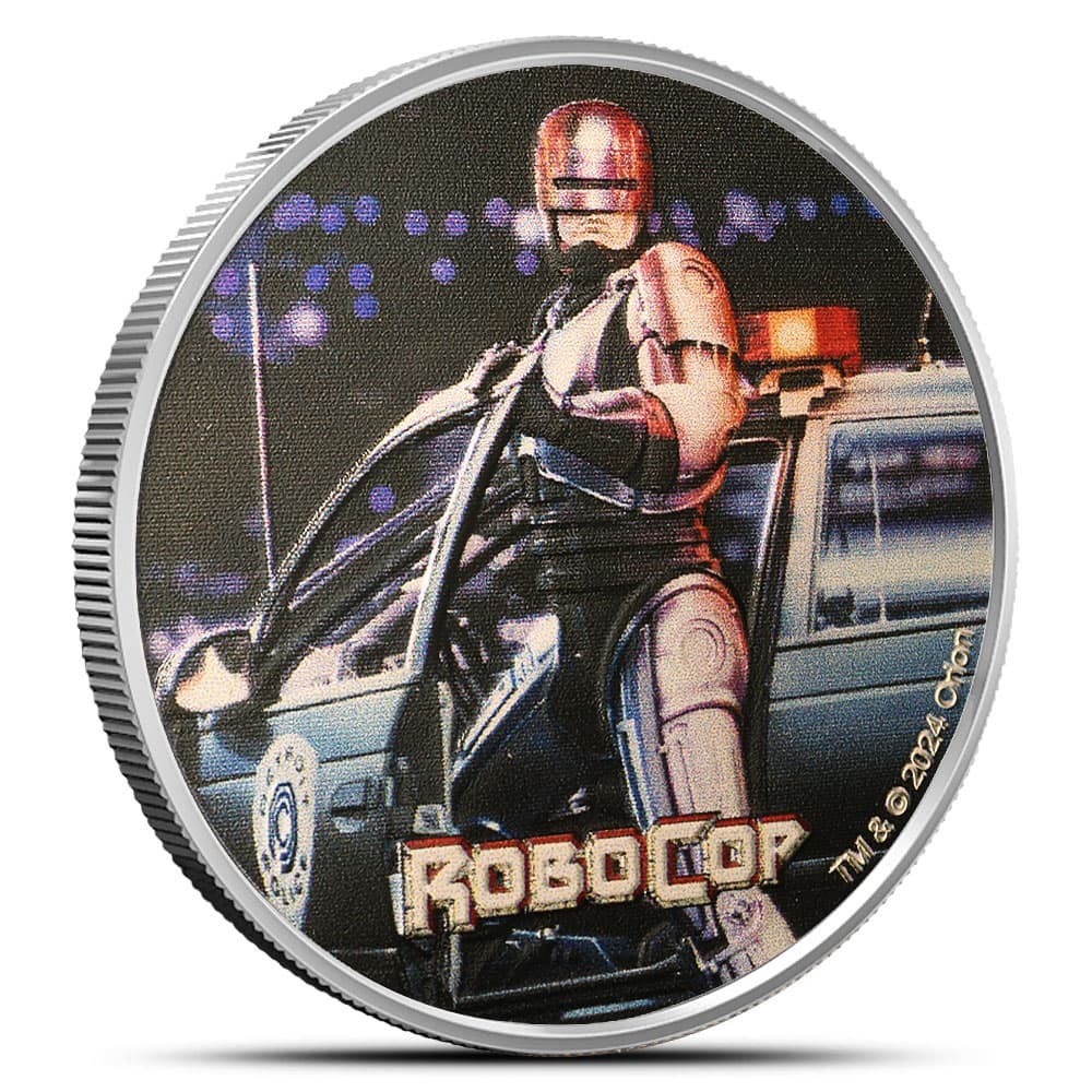 2024 1 oz Colorized Fiji Silver Robocop Coin (BU)