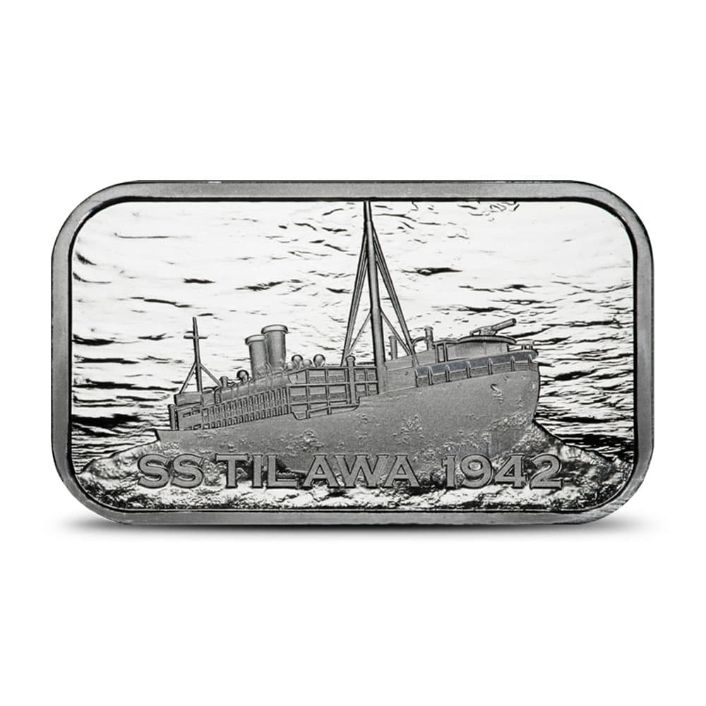 10 oz S.S. Tilawa Shipwreck Silver Bar (New)