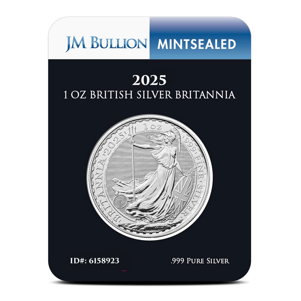 2025 1 oz British Silver Britannia Coin (MintSealed, BU) 1/17/2025