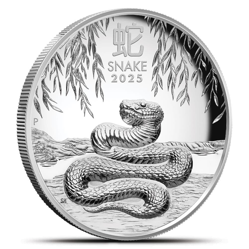 2025 1 oz Proof Australian Silver Lunar Snake Coin (High Relief)