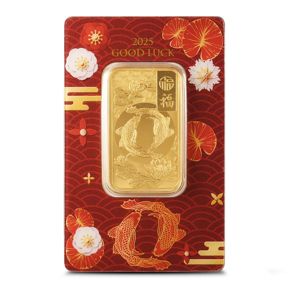 2025 1 oz PAMP Suisse Good Luck Koi Fish Gold Bar (New w/ Assay)