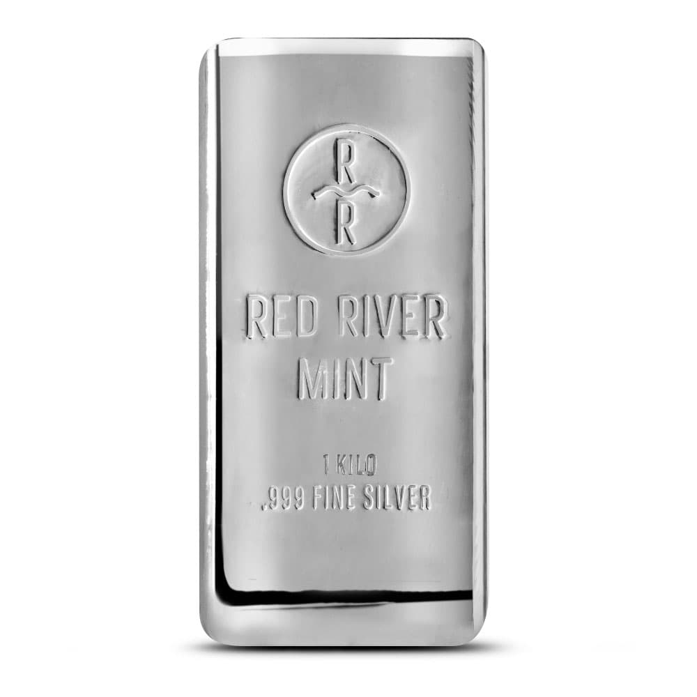 1 Kilo Red River Mint Cast Silver Bar (New)