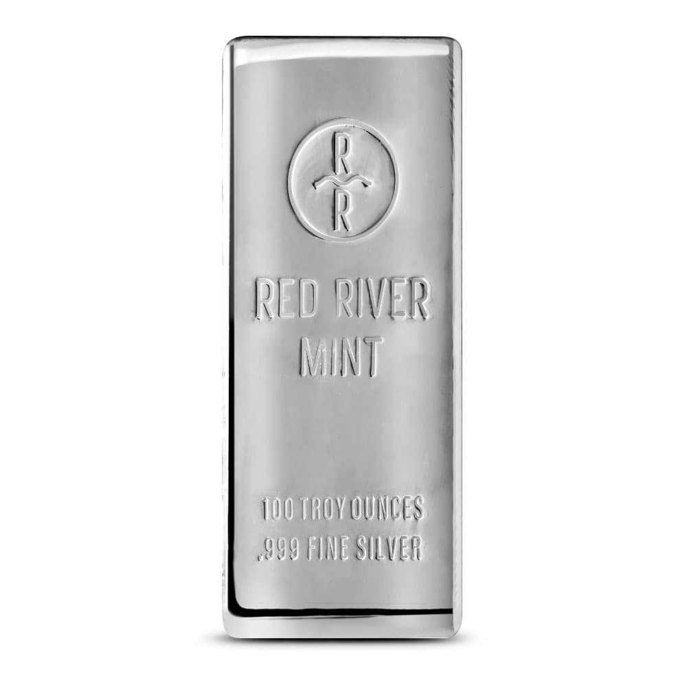 100 oz Red River Mint Cast Silver Bar (New)