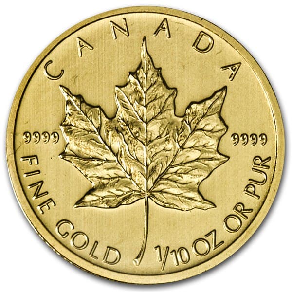 2013 1/10 oz Canadian Gold Maple Leaf