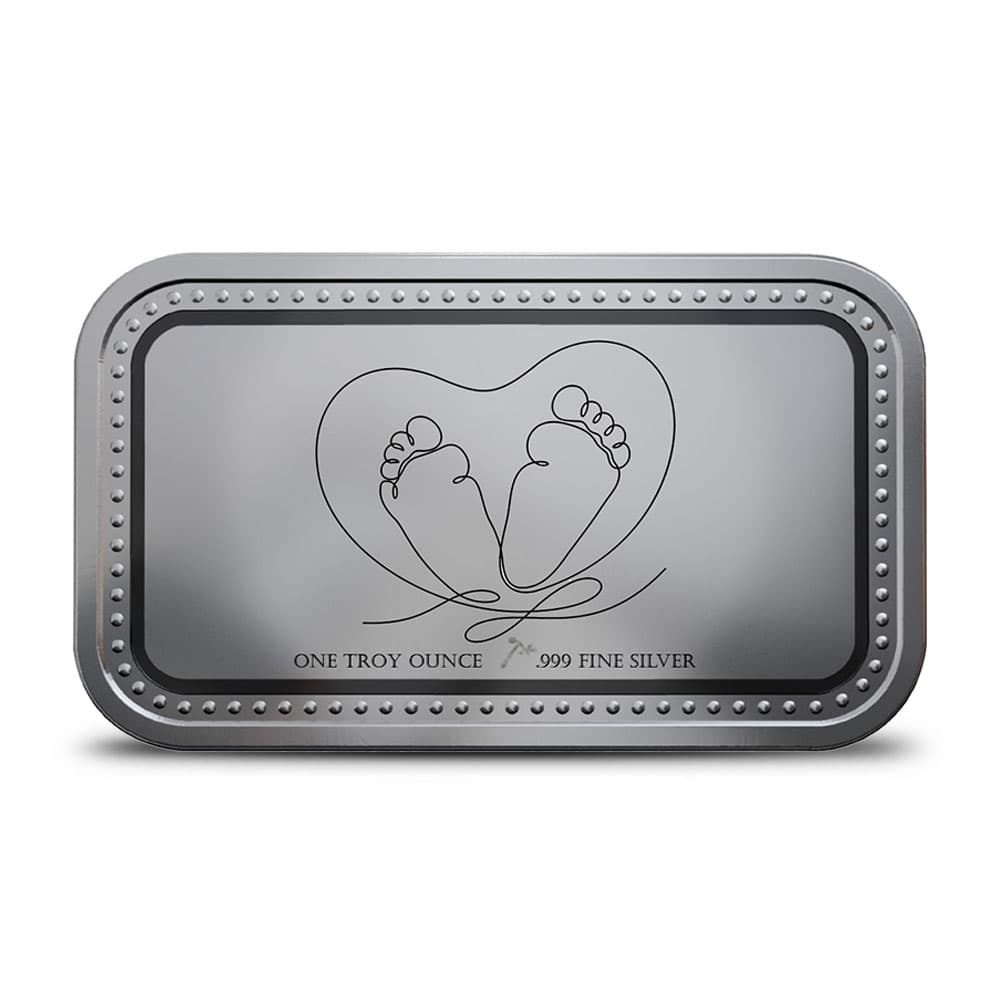 1 oz Silver Engravable Baby Bar