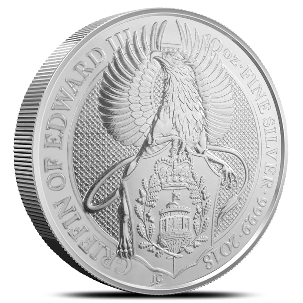 2018 10 oz British Silver Queen’s Beast Griffin Coin