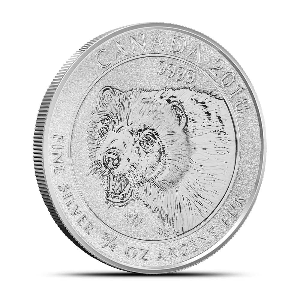 2018 3/4 oz Canadian Silver Wolverine Reverse Proof Coin