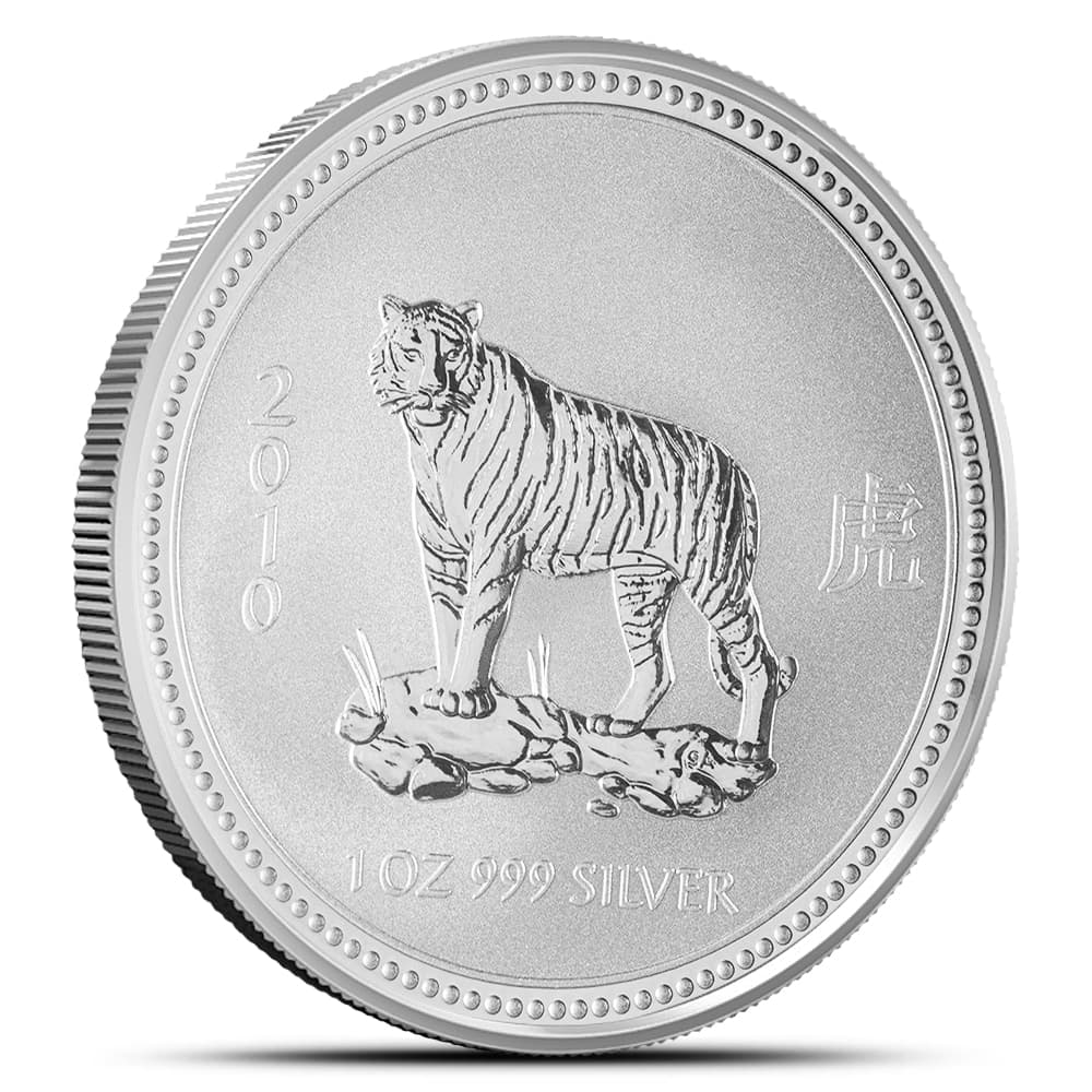 2010 1 oz Australian Silver Lunar Tiger Coin (Lunar Series 1)