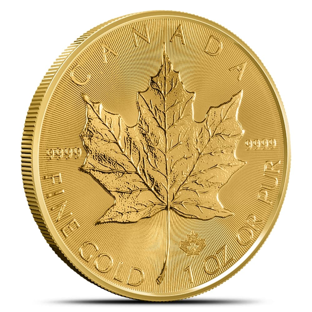 1 oz Canadian Gold Maple Leaf Coin (Random Year, .9999 Pure)