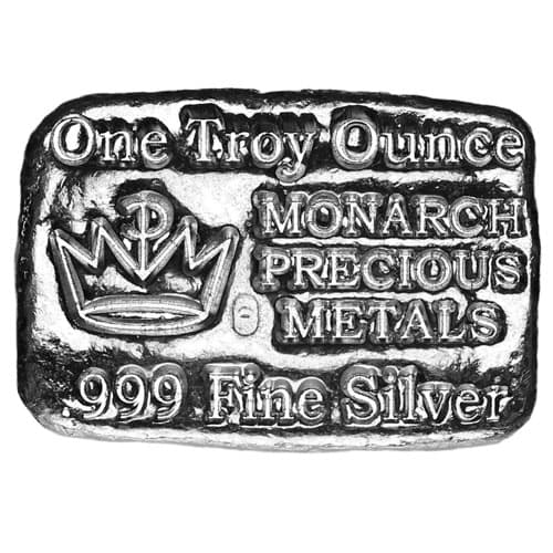 1 oz Monarch Hand Poured Silver Bar (New)