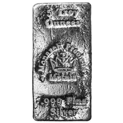 5 oz Monarch Hand Poured Silver Bar (New)